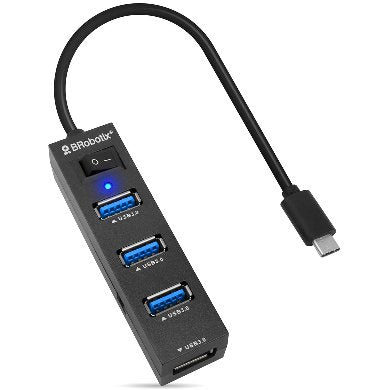 Docking 4 EN 1: USB V3.0 Tipo C a 4 Puertos USB V3.0 - con Switch 6001189 BROBOTIX Docking 4 EN 1: USB V3.0 Tipo C a 4 Puertos USB V3.0 - con Switch 6001189 BROBOTIX